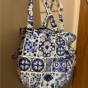 Blue Floral Patterned Vera Bradley Purse